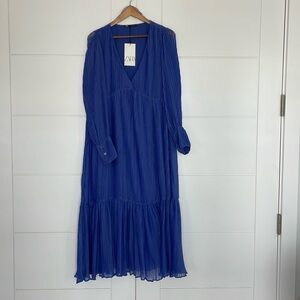NWT Long maxi blue dress from Zara, size small